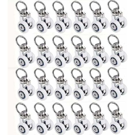 20 rodillos para riel de cortina de 38 x 20 mm, XU, polea silenciosa, para accesorios de cortinas en baños y dormitorios - KZQ (1/4)