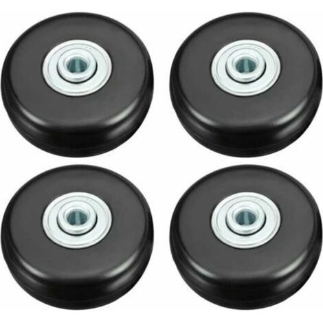 Kofferrollen, Gepäckreparaturrollen, robuste 50-mm-Gummirollen mit geräuscharmer Universal-Drehfunktion für Koffer, Gepäck, Rucksäcke und Reisegepäck
