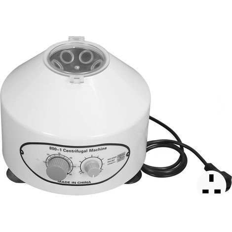 Centrifugeuse de laboratoire électrique 1790xg, vitesse et minuteur réglables, 6 tubes de 12ml, prise UK 220V (1/5)