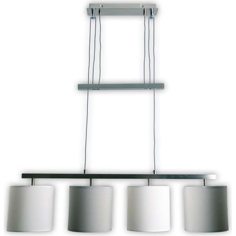 Pendelleuchte Hängelampe Deckenlampe Esszimmerleuchte Grau 4-Flammig L 86 cm