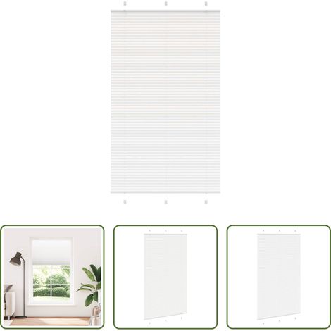 vidaXL Sichtschutz - Plissee Weiß 120x200 cm Stoffbreite 119,4 cm Polyester (1/5)