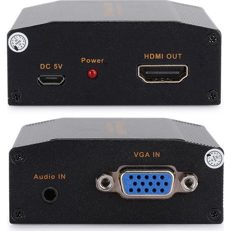 Convertisseur audio portable VGA + audio vers HDMI 1080p - Adaptateur (1/5)