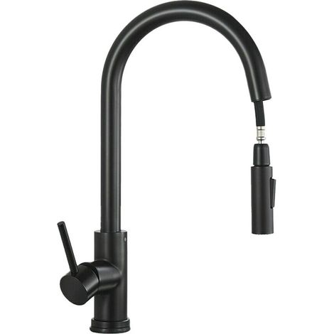 Mitigeur Évier Cuisine Extractible 360° Robinet Douchette Chaud Froid 2 Jets Pulvérisation (1/5)