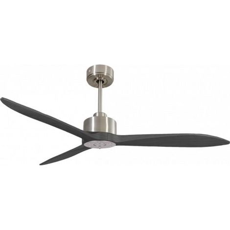 Modulo Latino III - Super destratificateur et ventilateur DC 132 cm chrome pales bois noir  idéal 26 à 40 m²