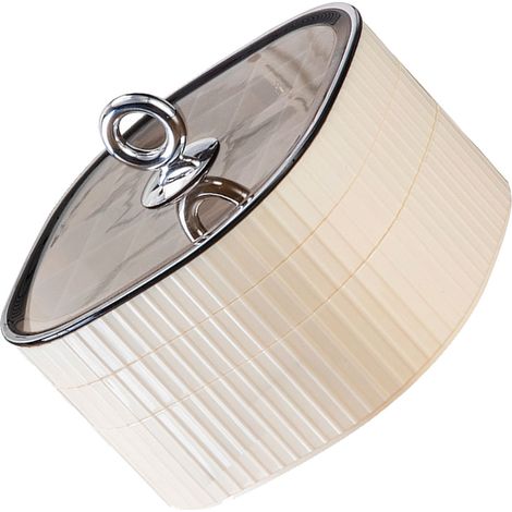Boîte à bijoux à 3 niveaux en ABS pour boucles d'oreilles, colliers, montres et cosmétiques, avec couvercle transparent, pour femmes et filles. (1/5)