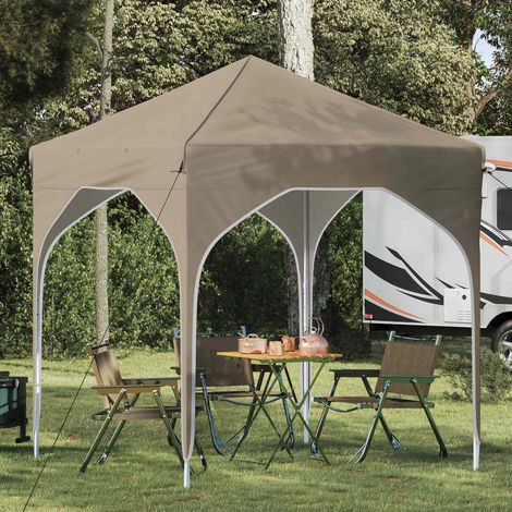 vidaXL Tenda per feste a pop-up 194 x 194 x 245 cm Crema
