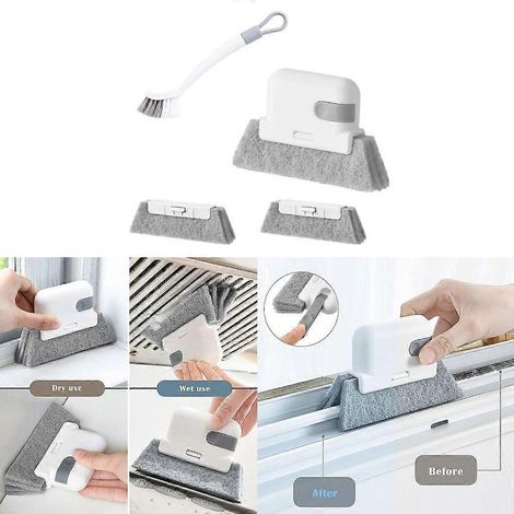 Ensemble de brosses de nettoyage pour vitres, joints de fenêtres et rails de portes (1/4)