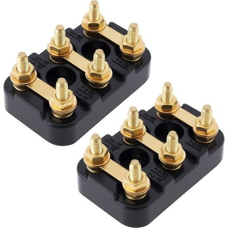 Set of 2 M4 50 x 32 mm electric motor terminal blocks suitable for most electric motors and generators (1/5)
