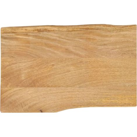 Piano per Tavolo 60x40x3,8cm Bordi Vivi in Legno Massello Mango vidaXL