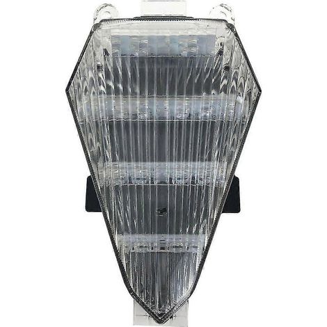 Feu arrière blanc avec panneau stop, feu arrière à LED pour moto YZF R6, avec clignotant intégré (1/5)