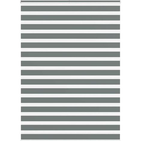 Doppelrollo Dunkelgrau 155x230 cm Stoffbreite 150,9 cm Polyester