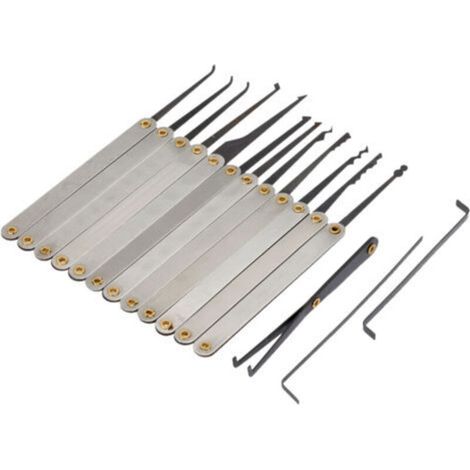 15pcs Stainless Steel Lock Opener Set Locksmith Tools with Key Broken Key Extractor (1/5)