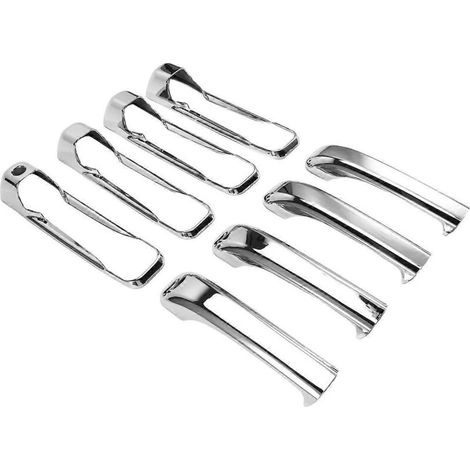 Convient pour les poignées de portières de voiture, les baguettes chromées de garniture de poignées de portières extérieures. (1/5)