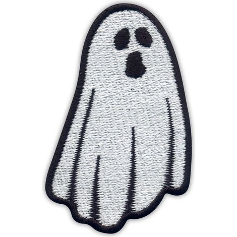 Patchion Not That Scary ghost - Booo - fili fosforescenti che brillano al buio - Da cucire - Toppa/Distintivo/Emblema ricamato