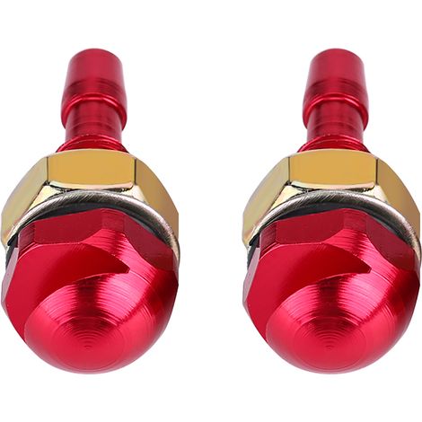 Lot de 2 buses de lave-glace universelles en alliage d'aluminium pour pare-brise avant de voiture, rouges. (1/5)