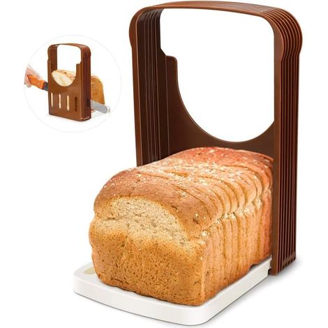 Trancheuse réglable pour pain maison, modèle pliable, pour toasts, bagels et sandwichs.-AquaForge (1/5)