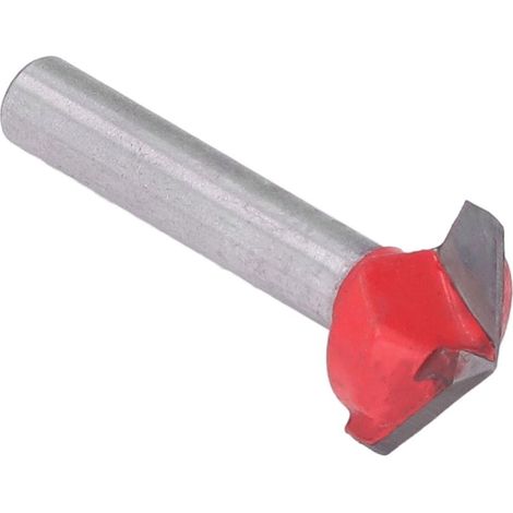 Fraise à rainurer en V 120° pour défonceuse, diamètre 16mm, queue 6mm, idéale pour le travail du bois et le fraisage. (1/5)