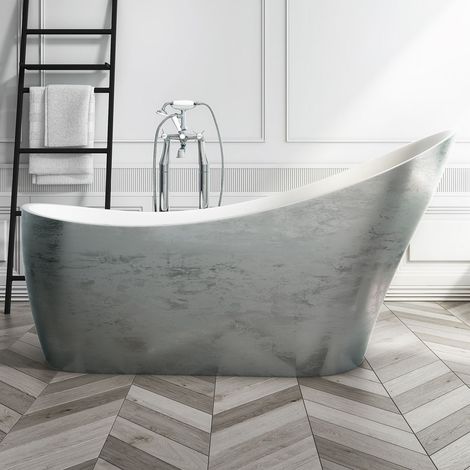 Luxury Freestanding Slipper Bathtub 1720x712 - Silver (1/3)