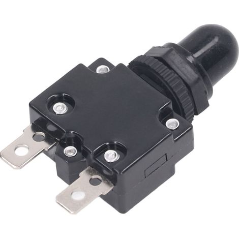 Lot de 10 relais à réarmement manuel 125/250 V CA / 65 V CC 25 A, boîtier en PC, contacts argentés, protection contre les surcharges et capuchon étanche. (1/5)