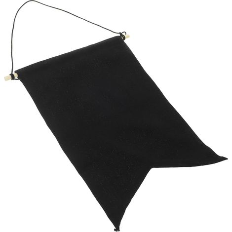 Schwarzes Wandbanner aus Canvas und Holz, Wandmontierter Ausweishalter zur Organisation von Anstecknadeln, Hängende Dekoration für Büro oder Wohnzimmer (1/5)