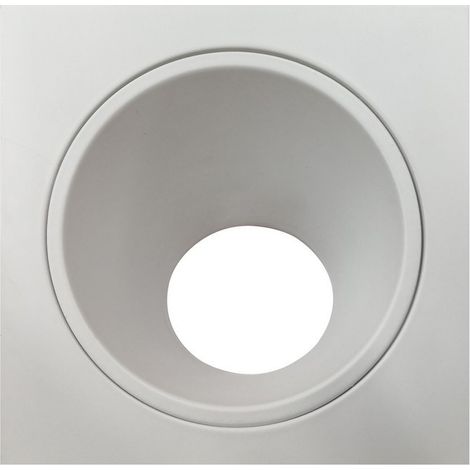 Inspired Mantra - Brandon - Downlight empotrable cuadrado, 1 x GU10 (Max 12W), Matt White (1/5)