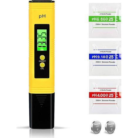 Digitaler pH-Tester, elektronischer PH-Tester, LCD-Display mit Hintergrundbeleuchtung, PH-Testerbereich 0,00–14,00, Aquarium-PH-Meter mit automatischer Kalibrierung, für Trinkwasser, Schwimmbecken, Aq