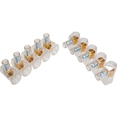 Morsetti Unipolari 2 Stecche da 5 Pezzi Sezione 10 mm²
