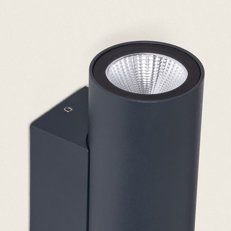 Applique da Parete per Esterni LED 12W Alluminio Doppia Luce CCT Selezionabile Satna Antracite (1/4)
