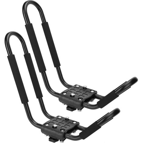 1 paire de supports de rangement pour kayak, canoë et barres de toit de voiture, avec accessoires de fixation. (1/5)