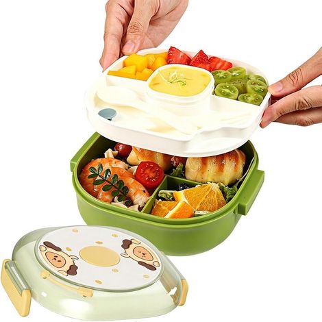 Boîte à lunch avec cuillère et fourchette incluses (1/5)