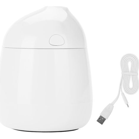 Mini humidificateur macaron blanc 100ml – diffuseur d’arômes, brumisateur froid, générateur de brouillard pour pièce (1/5)