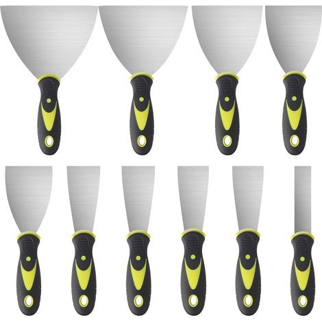 10 Piece Coating Knife, Coated Spatula, Stainless Steel Spatulas for Scraping Walls and Removing Coatings (1/5)