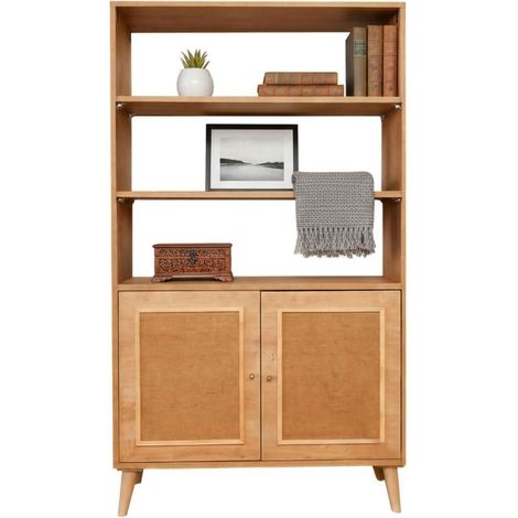 Dmora - Libreria Lyndra, Scaffale da ufficio, Mobile portalibri, Biblioteca, 90x40h110 cm, Quercia, con imballo rinforzato, con imballo rinforzato