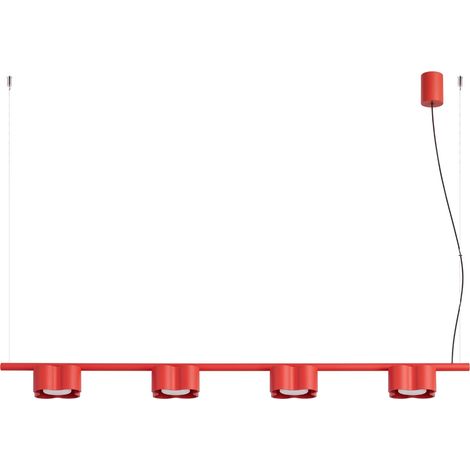 Kronleuchter OVIO 4 rot Aluminium 4xGx53 122cm Sollux (1/5)