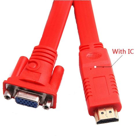 Adaptateur HDMI vers VGA mâle 1080p pour projecteur TV HD et boîtier TV (1/4)
