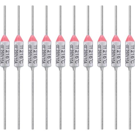 10 Pieces Thermal Fuses 216 Degree 10A 250V AEC216E 216°C Temperature Break Thermal Fuses (1/3)