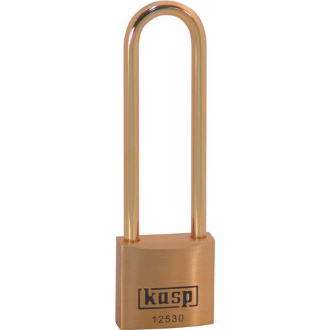 Kasp K12530L70BD Vorhängeschloss 30 mm verschieden schließend Goldgelb Schlüsselschloss