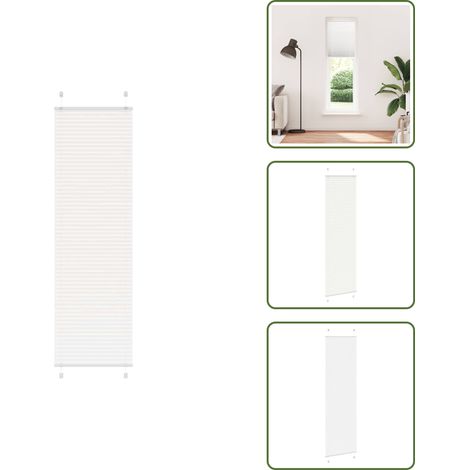 vidaXL Plissee Weiß 60x200 cm Stoffbreite 59,4 cm Polyester (1/5)