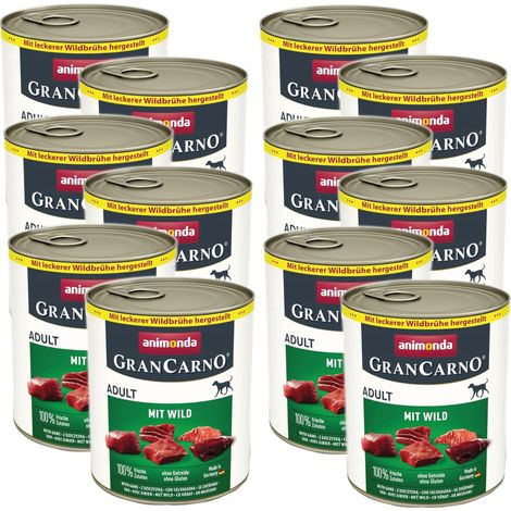 ANIMONDA GranCarno Adulto con Caza Comida H煤meda para Perros 12x800g