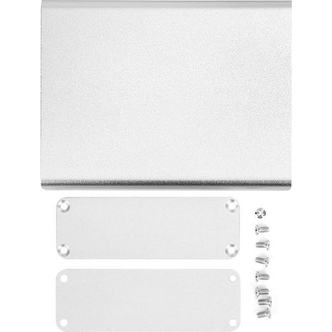 Boîtier électronique DIY en aluminium mat argenté, coque de projet 28x84x110mm, boîtier métallique pour montage de circuits. (1/5)