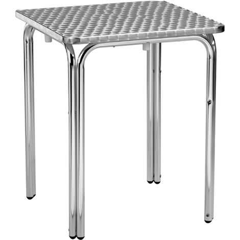 garbar RAYA Mesa Cuadrada Interior, Exterior 60x60 Gris Inox (1/5)