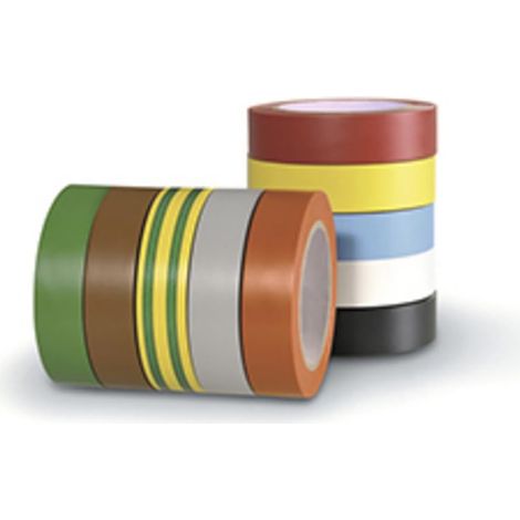 Lot 10 Rubans Isolants Électriques - PVC Multicolore - Isolation 600V - Intérieur Extérieur - 15mm x 10m (1/5)