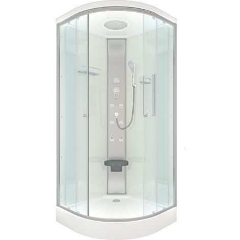 Duschkabine Fertigdusche Dusche Komplettkabine D10-00T0 80x80 cm ohne 2K Scheiben Versiegelung (1/5)