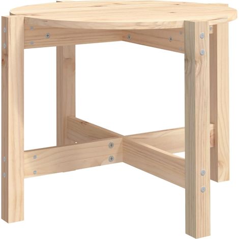 Maison Exclusive - Couchtisch Ø 62,5x45 cm Massivholz Kiefer