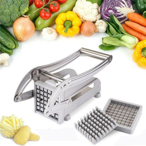 Coupe-frites professionnel en acier inoxydable pour pommes de terre et légumes pour usage domestique et commercial (1/4)