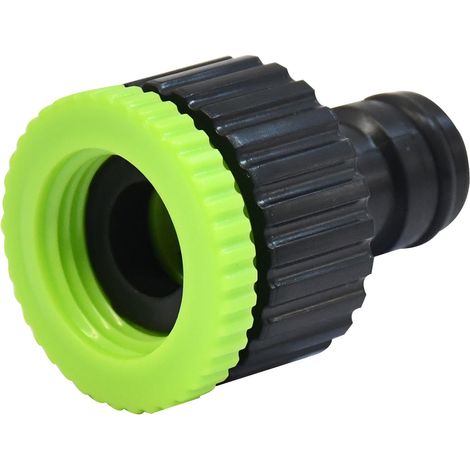 Dapetz ® Tap Adaptor 1/2" & 3/4" Outdoor Garden Watering Water Hose Tap Pipe 2 in 1 ABS Plastic Connector Threaded Faucet Adapter Fitting Converter to Universal Male (1/5)