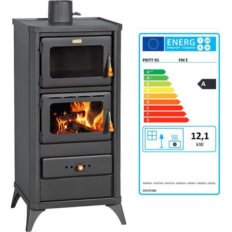 Stufa a Legna con Forno - Prity FM E 12,1 kW (1/5)