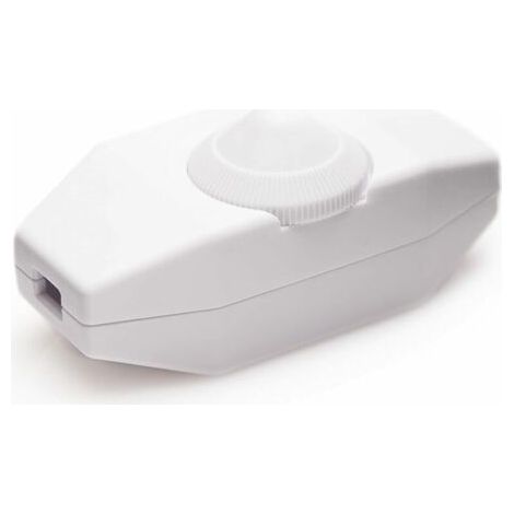 Variateur de Lumière avec Interrupteur Rotatif, Tension 220-230V, Couleur Blanche, pour Ampoules LED à Intensité Variable (1/4)