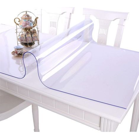 Nappe en PVC Transparent Film de Protection pour Meubles étanche Facile à Nettoyer d'épaisseur 1mm Taille 60 100cm (1/4)