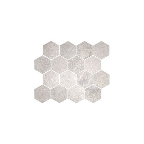 Carrelage imitation pierre Zap Blanc - 24,8x28,8 hexagonale